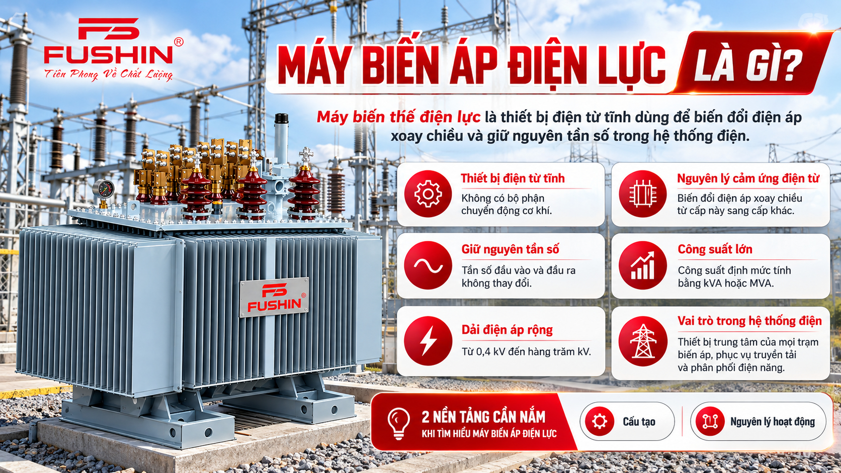 Máy biến áp điện lực (máy biến thế điện lực) trong hệ thống điện