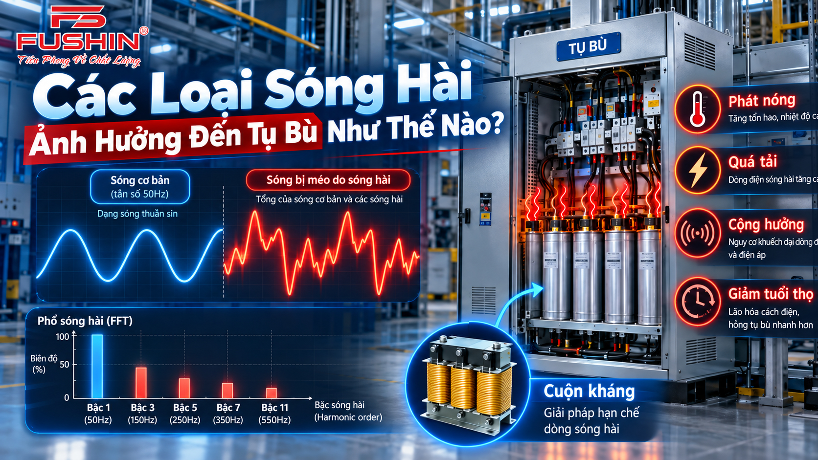 Các Loại Sóng Hài Ảnh Hưởng Đến Tụ Bù Như Thế Nào?