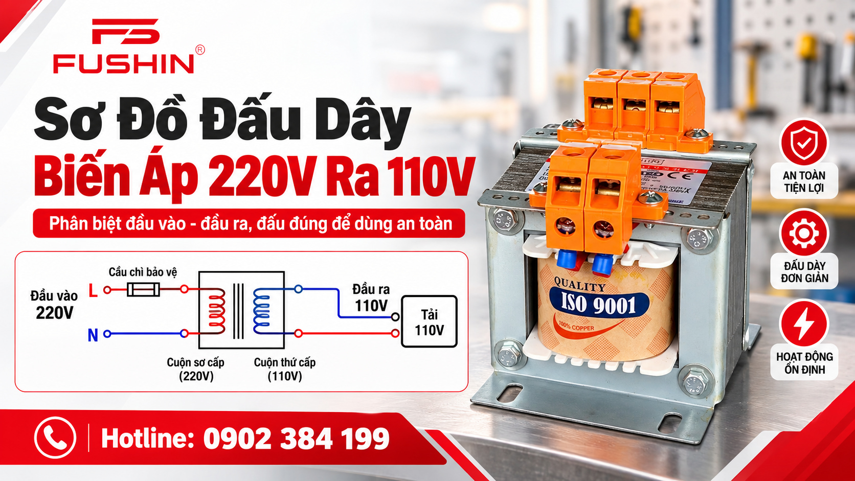 Sơ Đồ Đấu Dây Biến Áp 220V Ra 110V