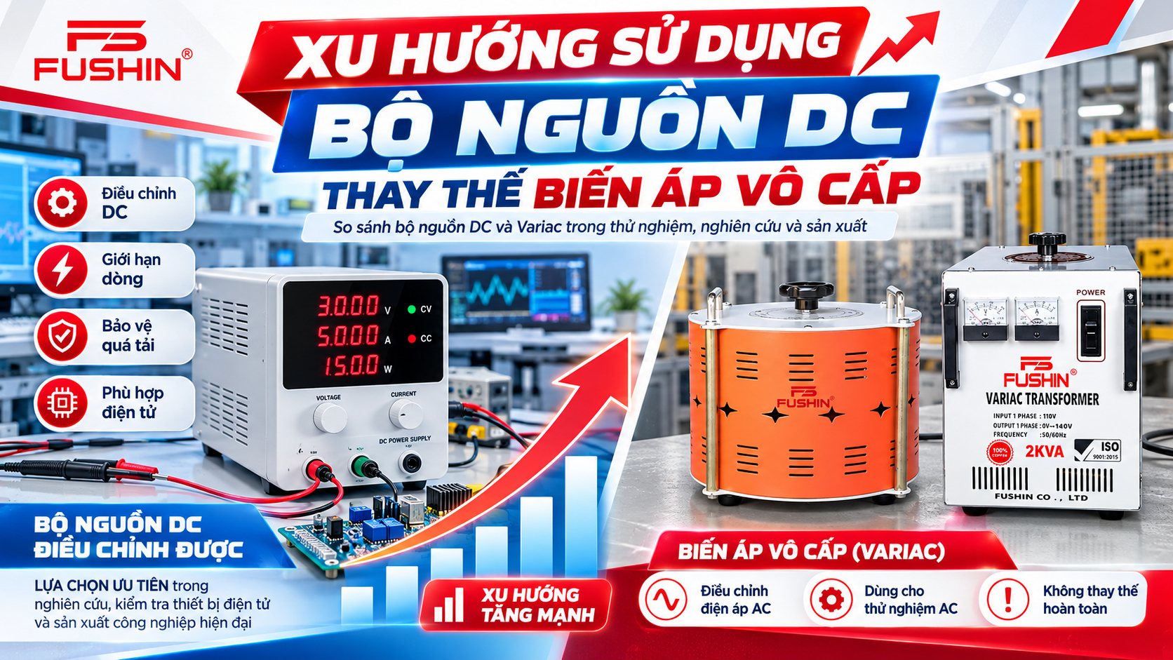 Xu hướng sử dụng bộ nguồn DC thay thế biến áp vô cấp